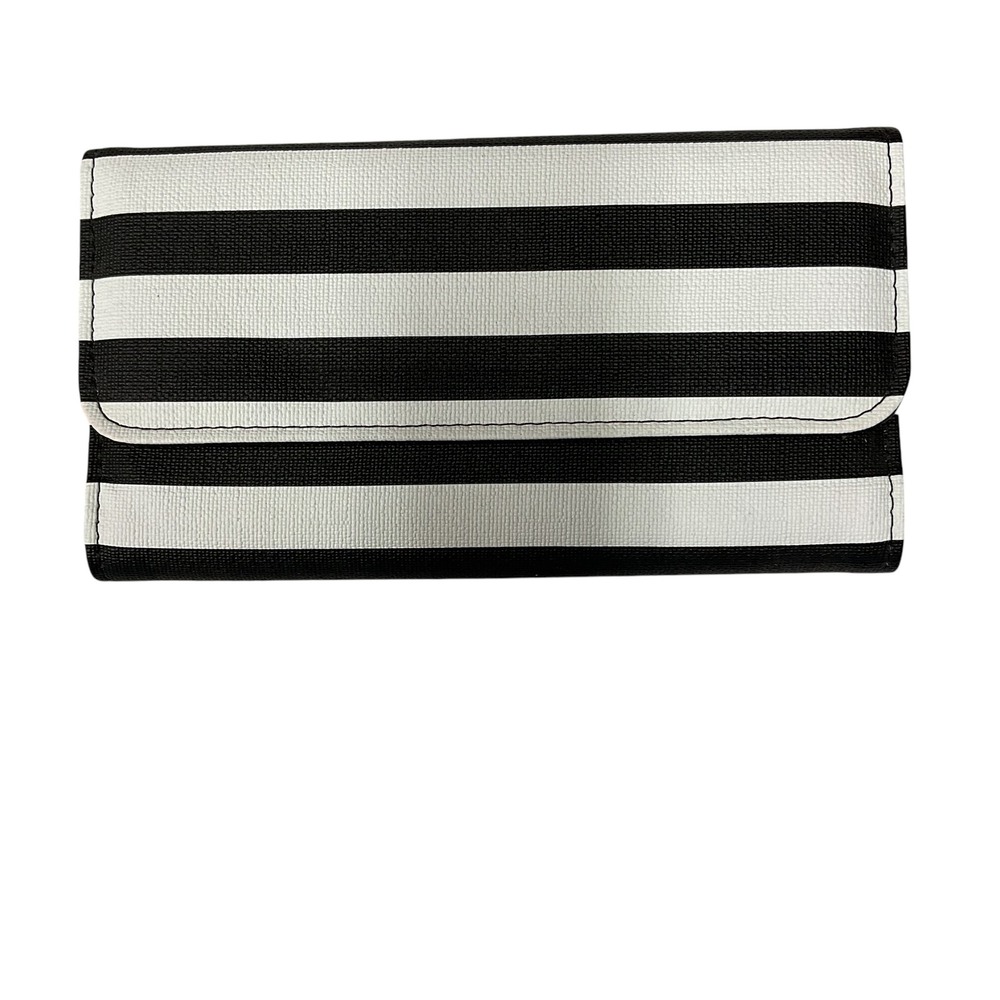 KUT from the Kloth Striped Wallet Clutch Snap Closure‎ Key Card Holder